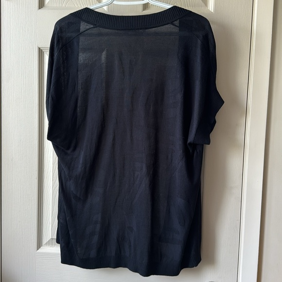 Cleo black leaf patterned monstera top S - Picture 4 of 5